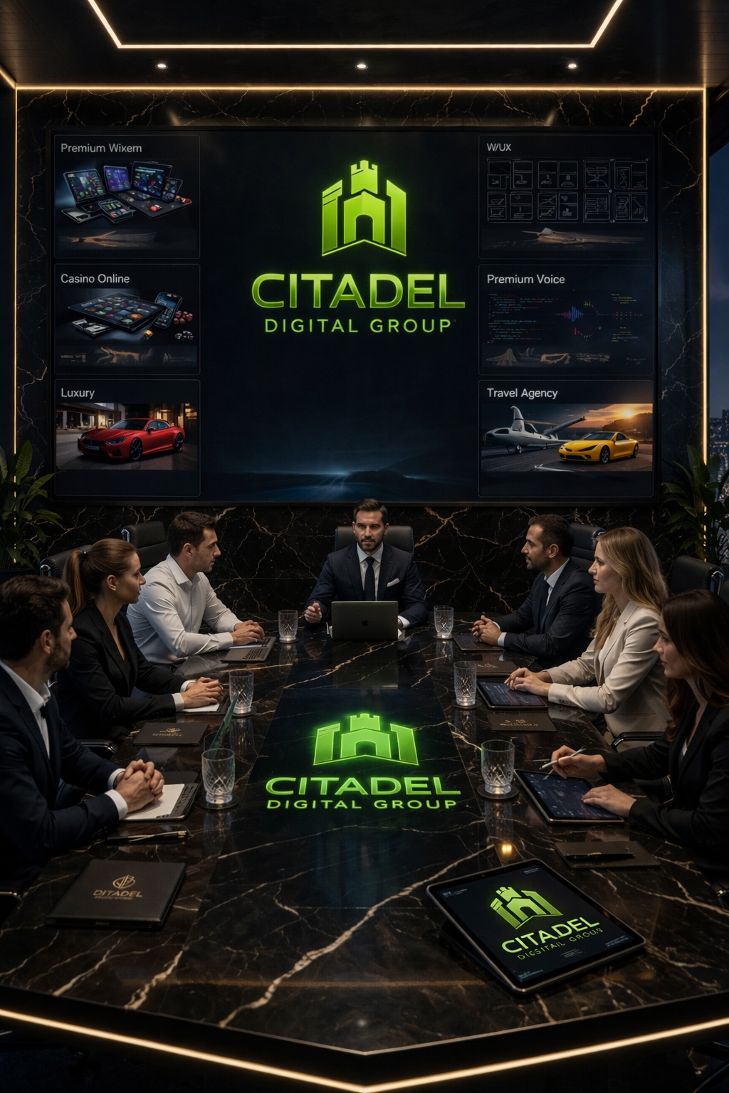 Sala de reuniones estratégicas Citadel Digital Group - Consultoría personalizada para proyectos digitales de alto impacto